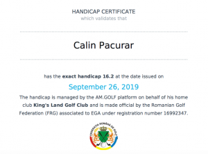 Confirmare hcp am.golf