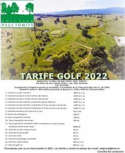 Costul abonamentelor de golf în 2022