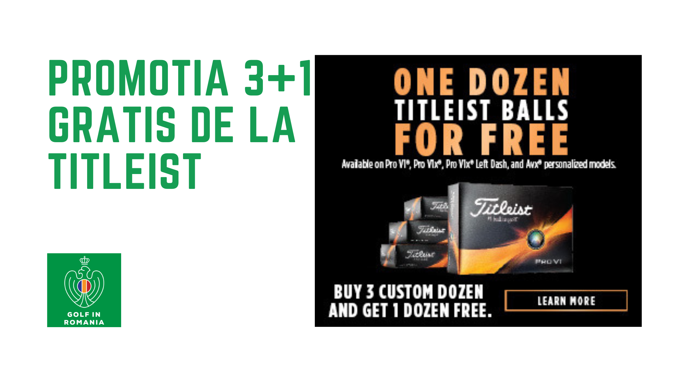 Promoția 3+1 gratis de la Titleist